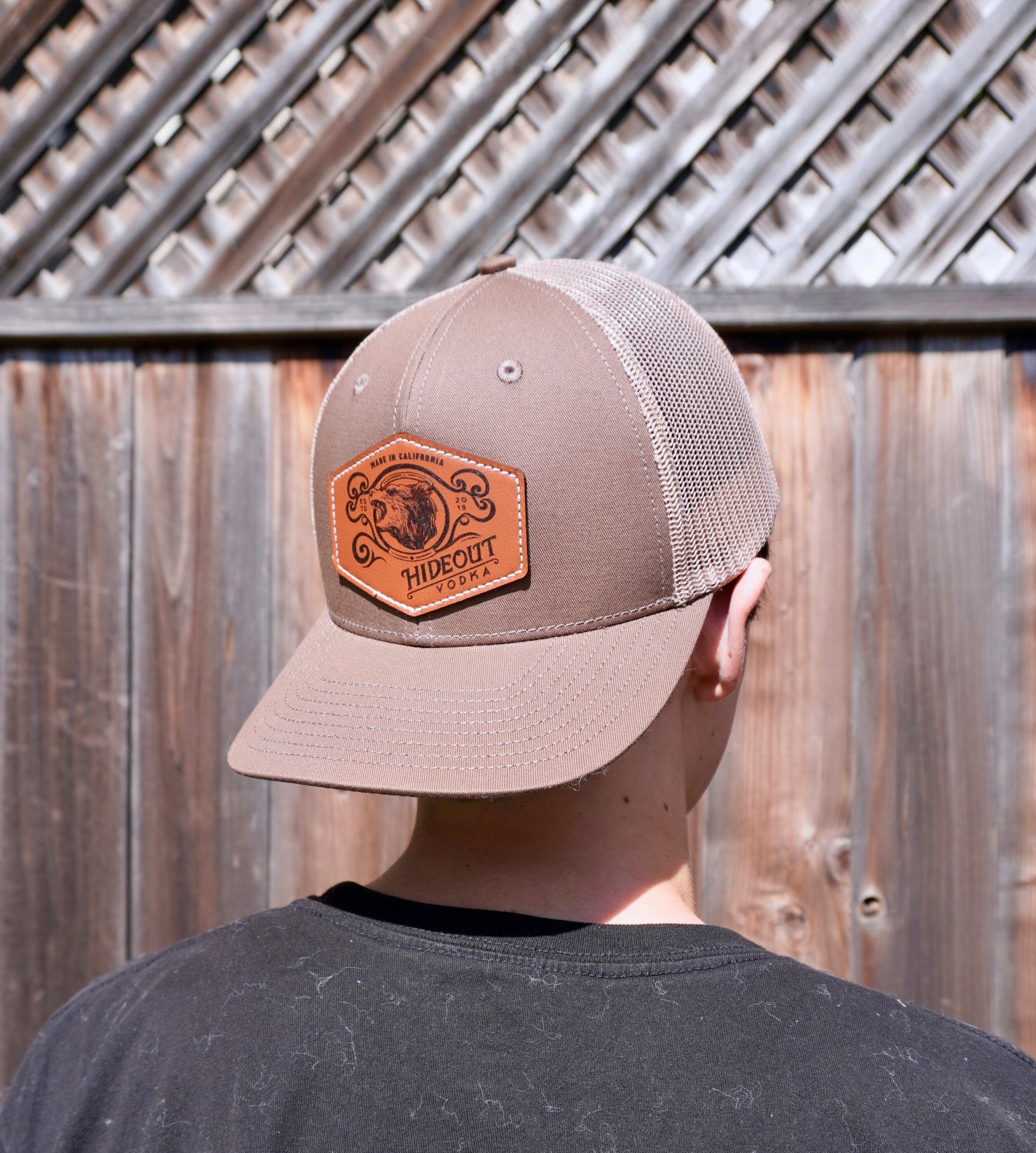 Hideout Vodka Leather Patch Hat