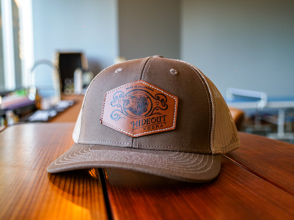 Hideout Vodka Leather Patch Hat
